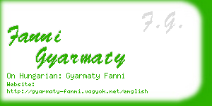 fanni gyarmaty business card